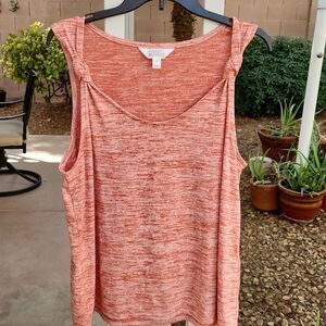 Women's Sleeveless Knit Top - Orange